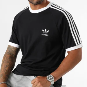 Tee Shirt A Bandes 3 Stripes IA4845 Noir