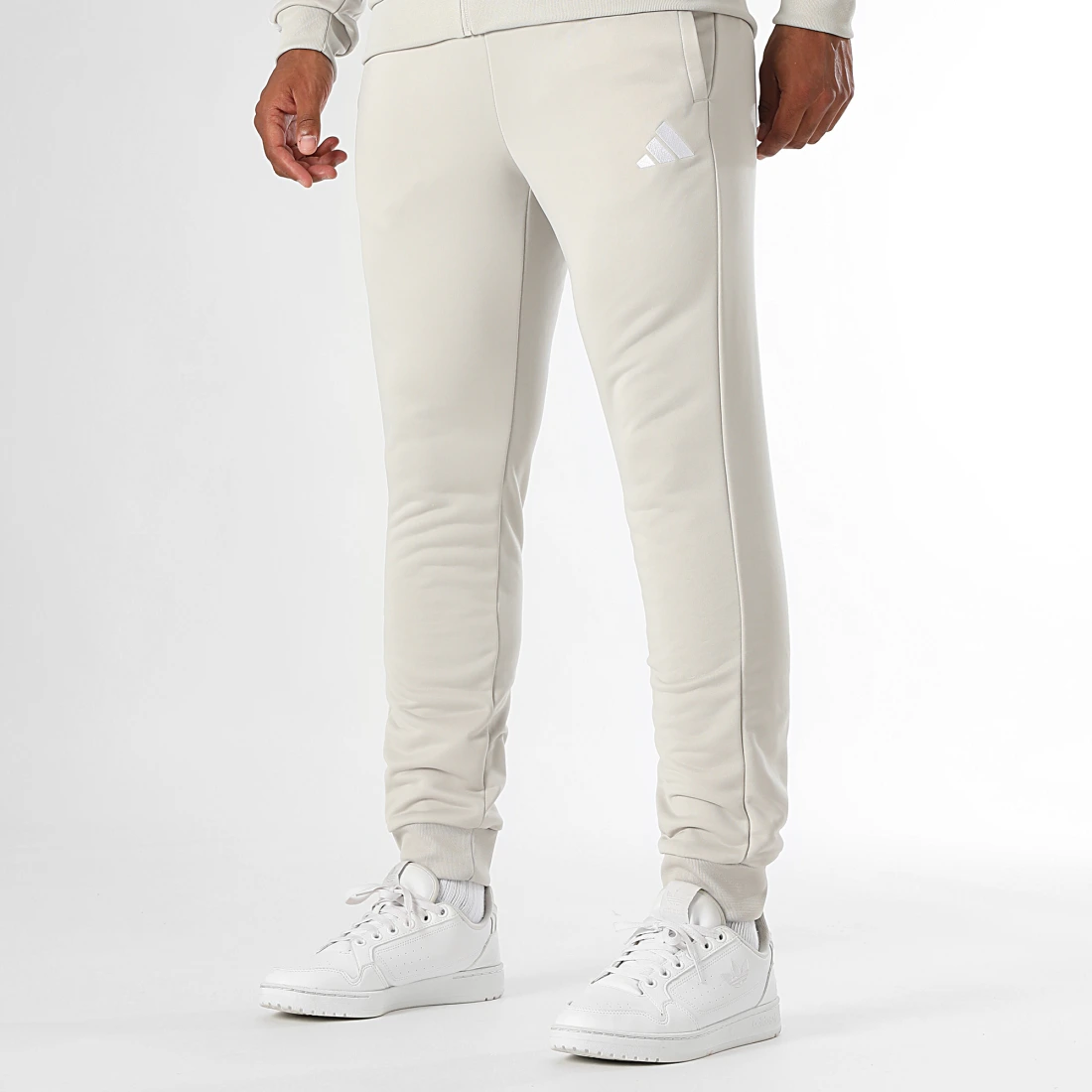 Ensemble De Survetement A Bandes 3 Stripes JX5519 Beige – Image 3