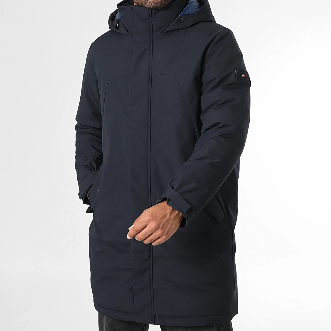 Parka Capuche Tech Hooded Padded 1362 Bleu Marine