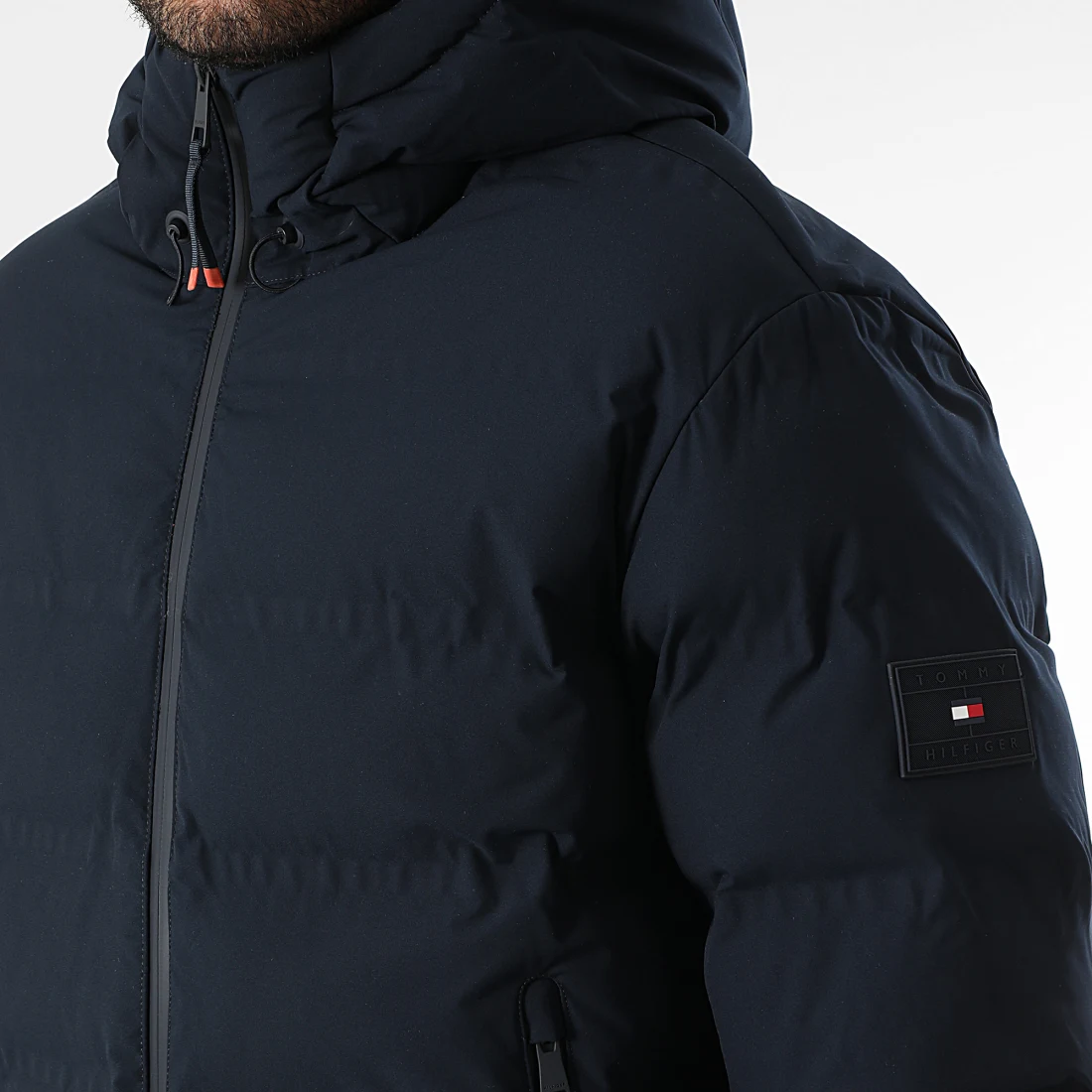 Doudoune Capuche Tech Heat Sealed 0637 Bleu Marine – Image 2